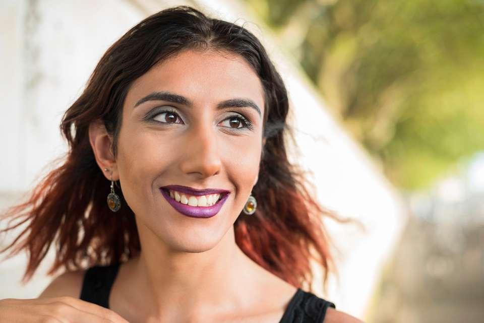 Smiling trans woman